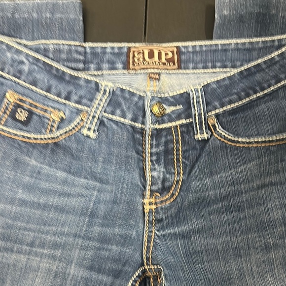 448.  Women's Blue Boot Cut Jeans- altered length - Picture 5 of 11